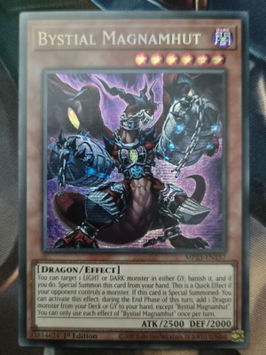 Bystial Magnamhut MP23 Yu-Gi-Oh! card, Prismatic Secret Rare, 1st edition