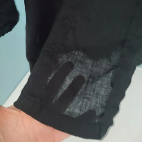 Open End black linen shirt XXL used, high quality