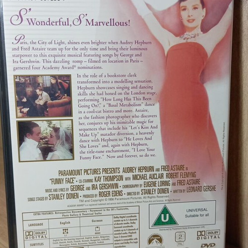Funny Face DVD like new with English subtitles