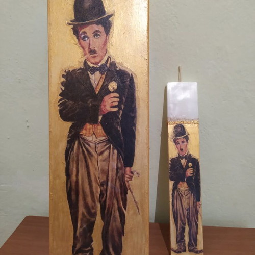 Handmade candle and matching candle box new