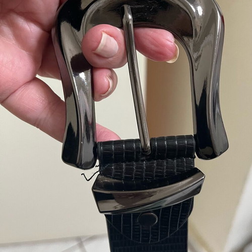 Black belt 100 cm with Boxnow new, shiny buckle