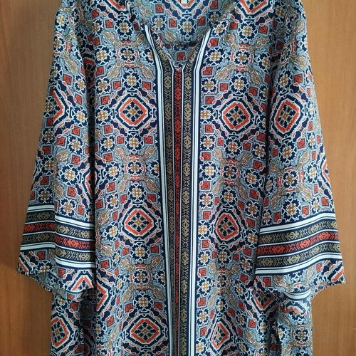 Cato ethnic shirt with three-quarter sleeves, like new, size XL