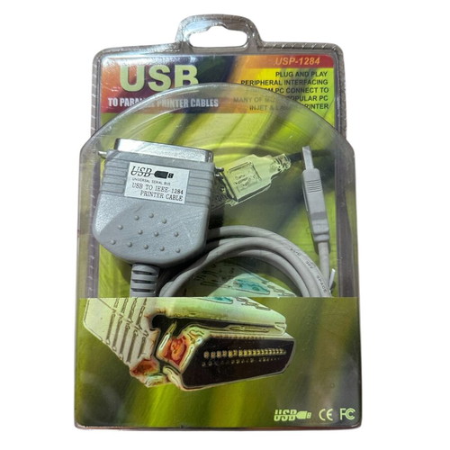 USB to Parallel Printer Cable IEEE 1284 New Sealed