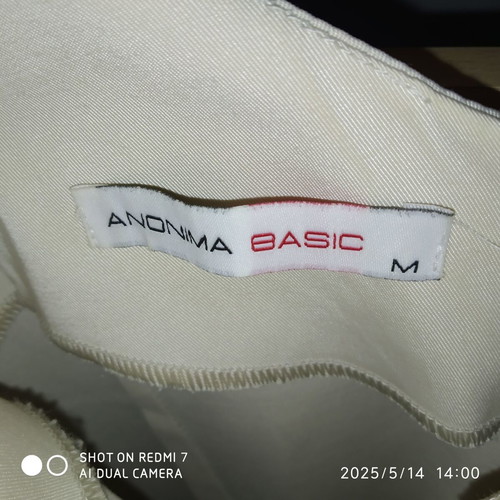 Straight-line dress used, beige, size M, with bow