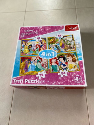 Disney Princess 4 in 1 Trefl Puzzle used