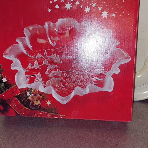 Mikasa Glas Christmas plate new, 25 cm diameter