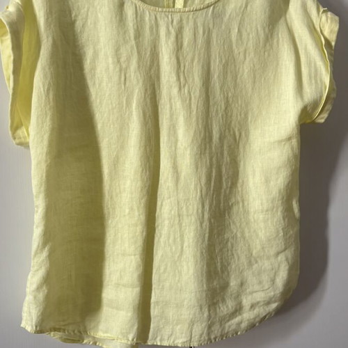 Linen blouse yellow size M like new