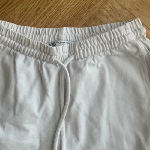 Zara baggy sweatpants, white, size S