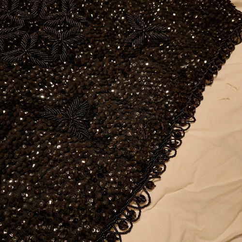 Women's sequin blouse like new, size M, black