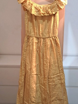 Zara TRF Collection Summer Boho Dress Size XS Mustard like new