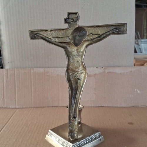 Crucifix Candle Holder like new, 15 cm height