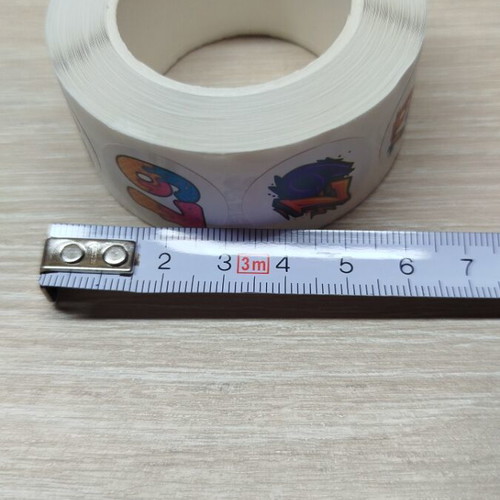 67 Stickers new, 500 vinyl pieces on roll