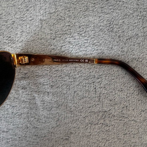 Celine sunglasses like new, green and gold