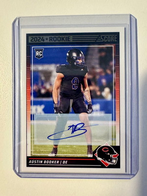 Κάρτα 2024 Panini Score Austin Booker AUTO #399 (RC) Chicago Bears καινούργια