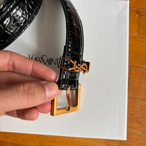 YSL belt new, black with gold details, size 100
