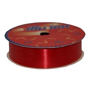 8 τεμάχια Κορδέλα κόκκινη γυαλιστέρη καρούλι 19mmx5m illusion