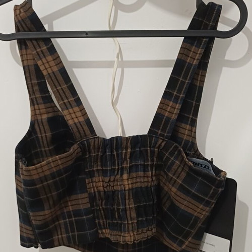 Nazezhda bustier top new, black and brown, size L