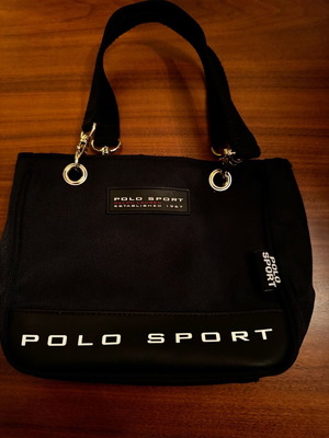 Polo Sport bag used, black handheld