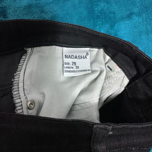 Women's elastic black denim set with embroidery like new