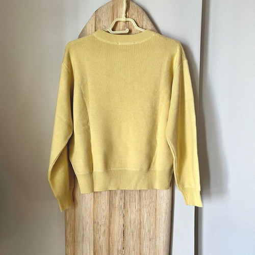 Zara yellow plain knit jumper new, size S