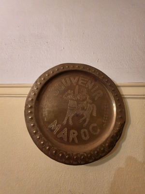 Bronze souvenir plate Morocco