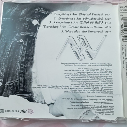Anna Vissi Everything I Am CD like new, pop