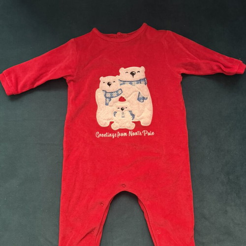 Tezenis Kids Christmas baby romper 3-6 months, red
