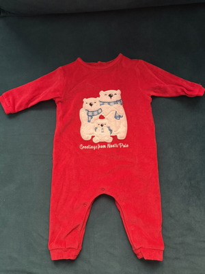 Tezenis Kids Christmas baby romper 3-6 months, red