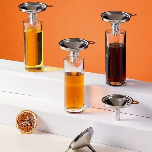 Mini stainless steel funnel new with glossy finish