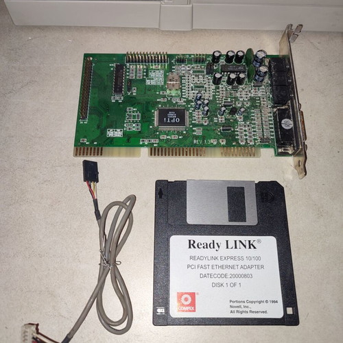 Opti 82C931 ISA Sound Card used with drivers disk and CD In cable