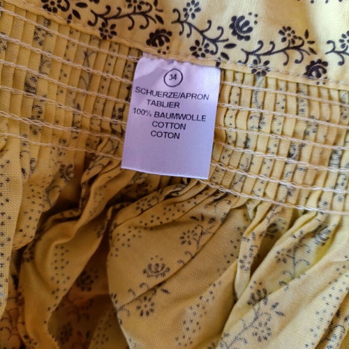 Traditional dress new, yellow, size XS