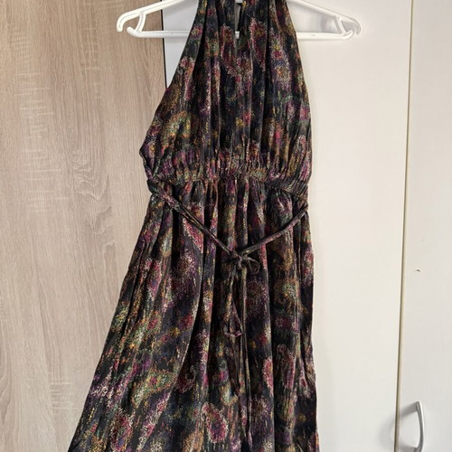 Oysho medium midi dress, colorful, backless with belt