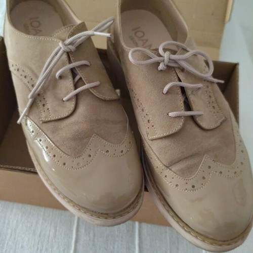 Oxford shoes Ioannis leather Greece, like new, size 38, beige
