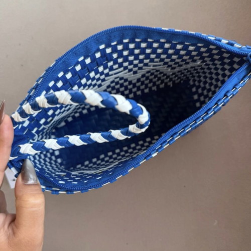 SugarFree handbag new, white and blue
