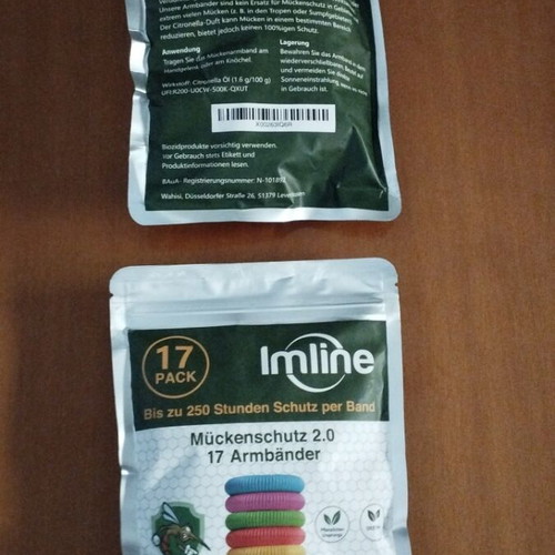 Imline Mosquito Repellent Bracelets set of 17, deet free, multicolor