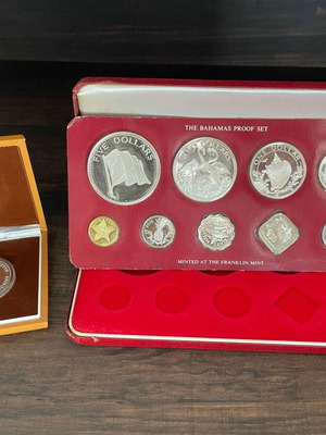 Bahamas silver coin proof set 1977