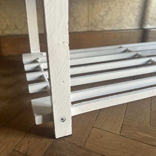 Wooden shoe rack