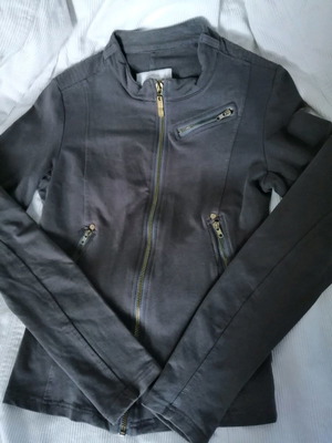 Wit girl elastic thin jacket gray used, size S