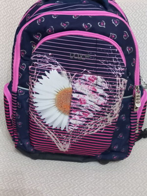 Polo school backpack with waterproof cover