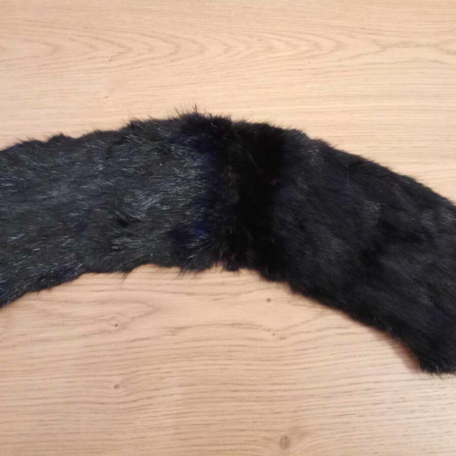 Mink fur collar new black