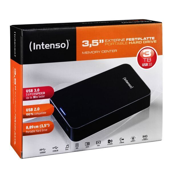 Σφραγισμένος, εκτός εγγύησης, Intenso Memory Center 3TB USB 3.0 3.5" Εξωτερικός Σκληρός Δίσκος