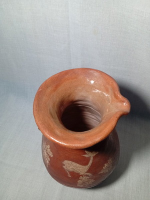 Old ceramic vase, 25 cm, possibly Samiotiko