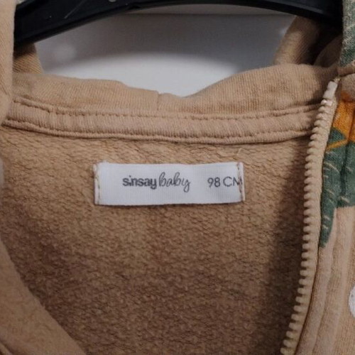 Sinsay cardigan with dinosaurs used, for boy 2-3 years, beige