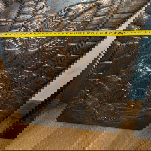 Медна картина употребявана, сцена от средновековието