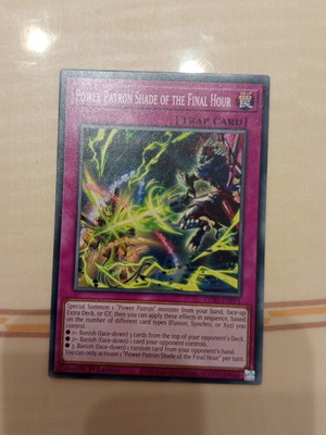 Yu-Gi-Oh Power Patron Shade of the Final Hour trap card