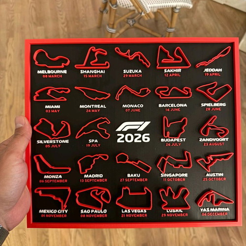 Formula 1 2026 calendar with stand like new