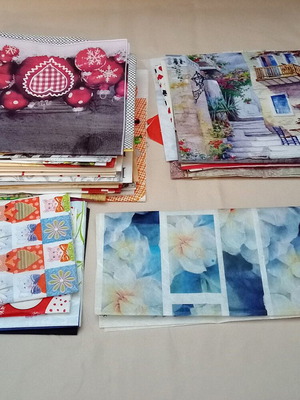 Салфетки за декупаж като нови, комплект от 42 броя с оризова хартия