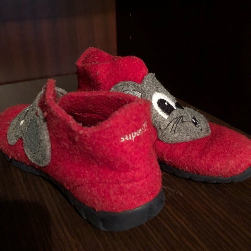 Kids wool shoes Superfit used, size 25, red