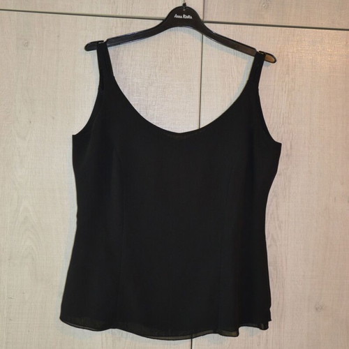 Crepe evening top "Lola" like new, black, sizes L and XL