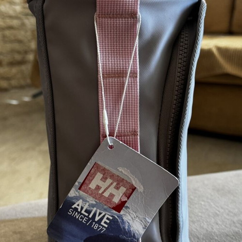 Helly Hansen waterproof travel wash bag new, grey with pink details
